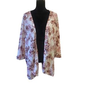 Pink Republic Floral Kimono size Large